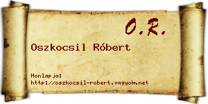 Oszkocsil Róbert névjegykártya