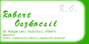 robert oszkocsil business card